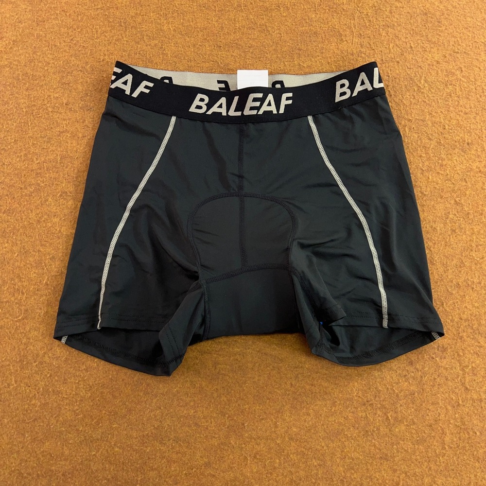 Baleaf Mens XL Black Padded Compression Cycling Shorts